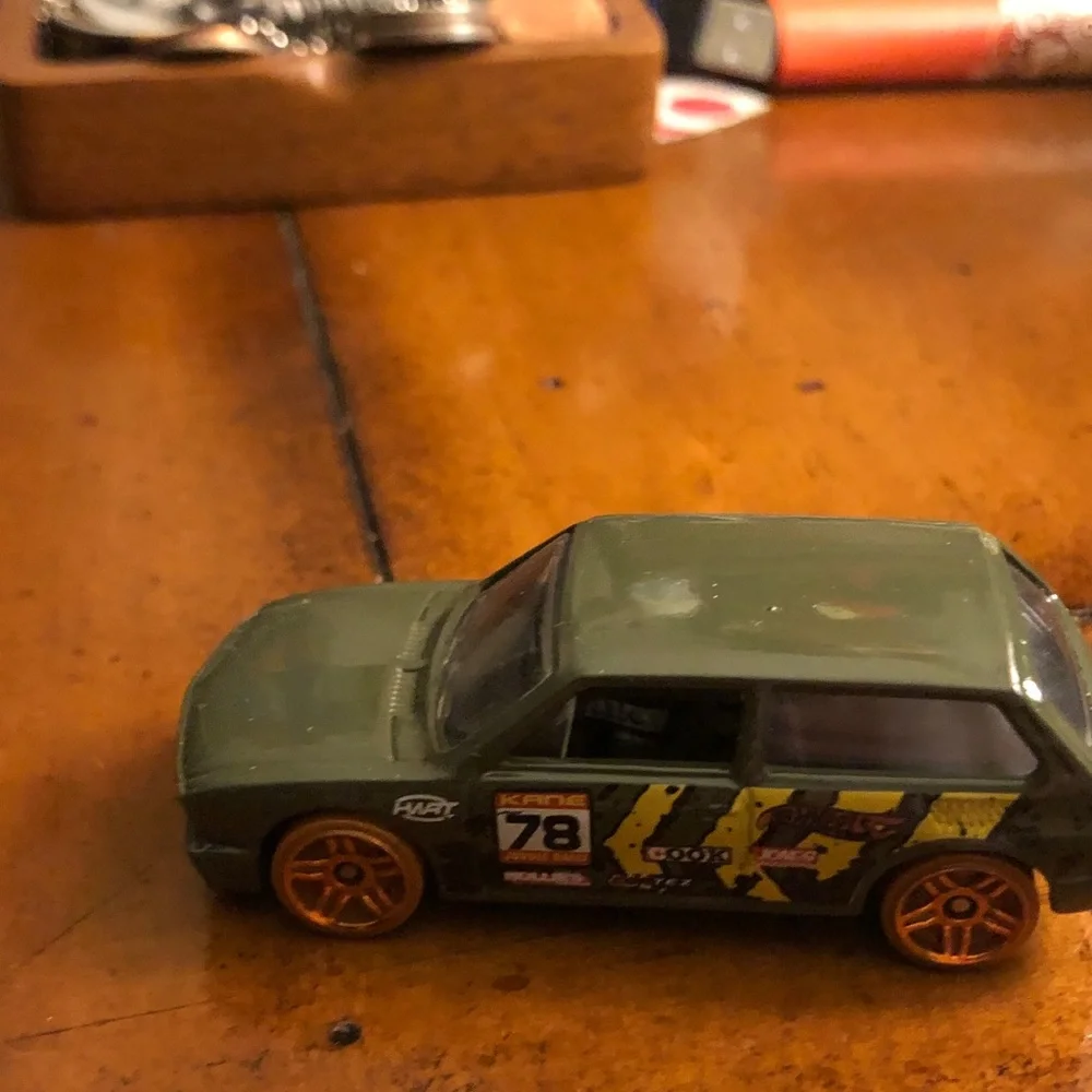 Toy Green Die-Cast Sedan - Olive Green